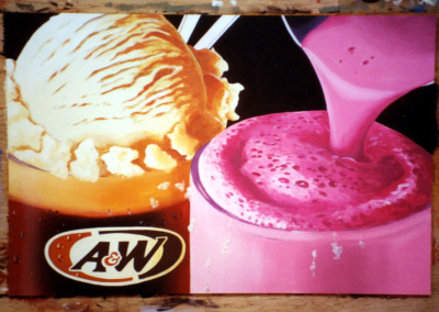 Hand-painted outdoor signage for A&W Restaurants (w/Barney Judge)