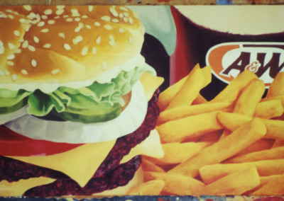 Hand-painted outdoor signage for A&W Restaurants (w/Barney Judge)